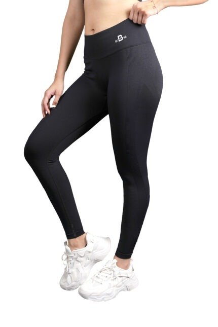 Jet Black High Waist Scrunch Butt Contour Leggings